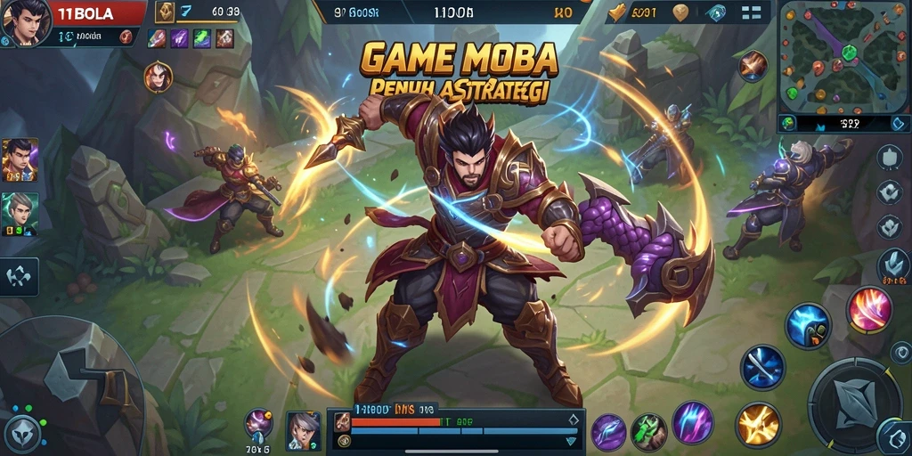 Tampilan aksi seru gameplay <strong>11BOLA</strong> di arena pertempuran.