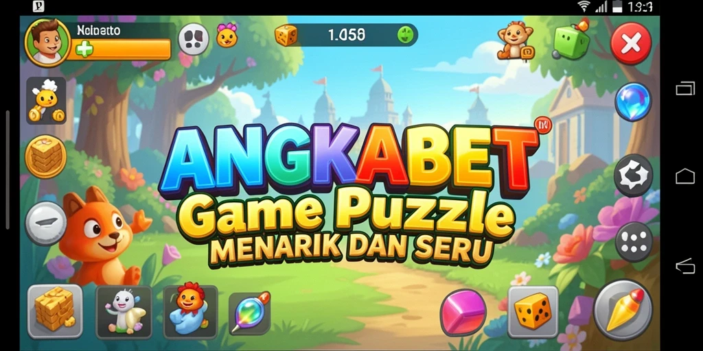 Screenshot gameplay ANGKABET menampilkan serunya menyelesaikan puzzle.