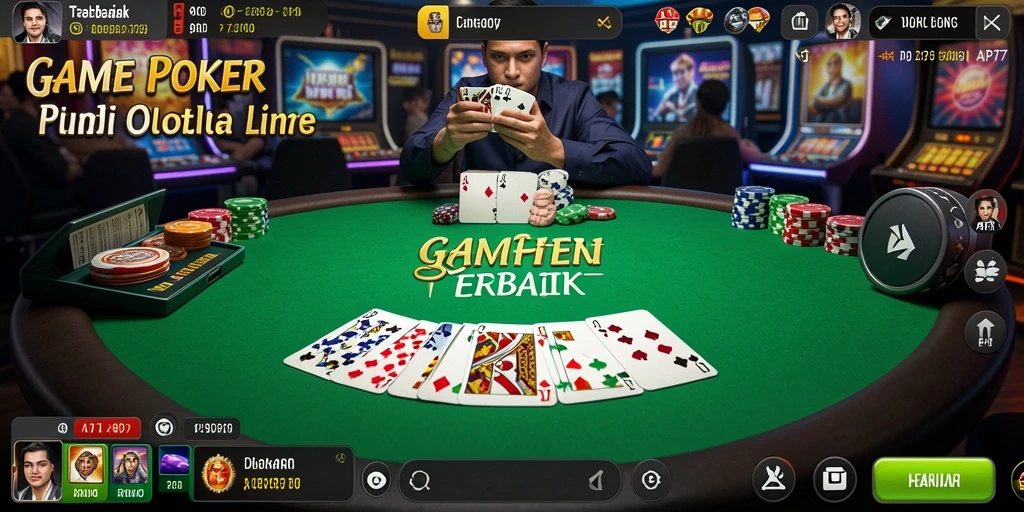 Tampilan gameplay Poker yang menarik dan penuh strategi.