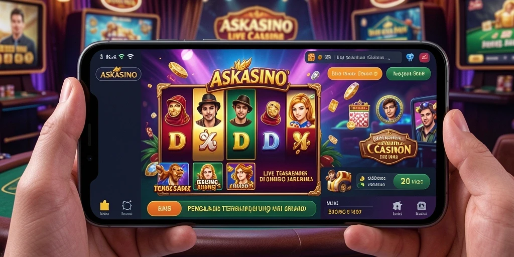 Screenshot gameplay ASKASINO yang menunjukkan sesi Live Casino yang seru.