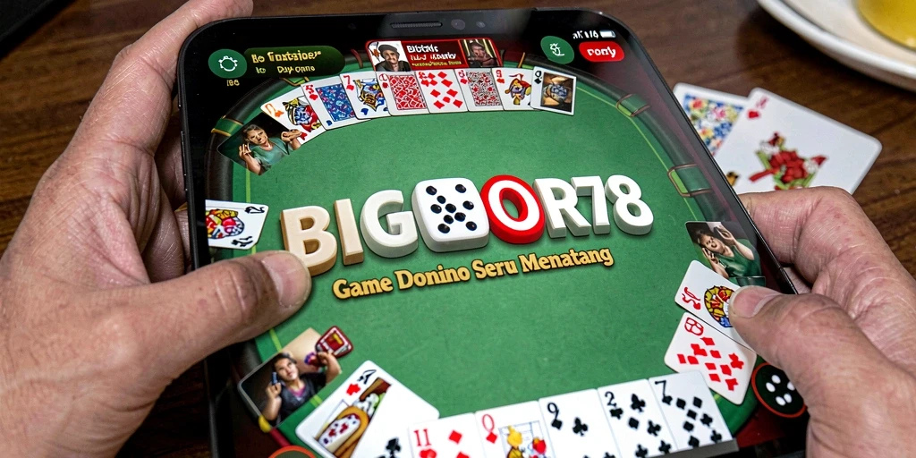Tangkapan layar permainan BIGCOR78 yang menunjukkan serunya bermain domino.