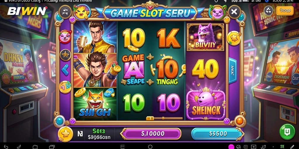 Gameplay seru dan menantang di BIWIN dengan berbagai tema Slot.