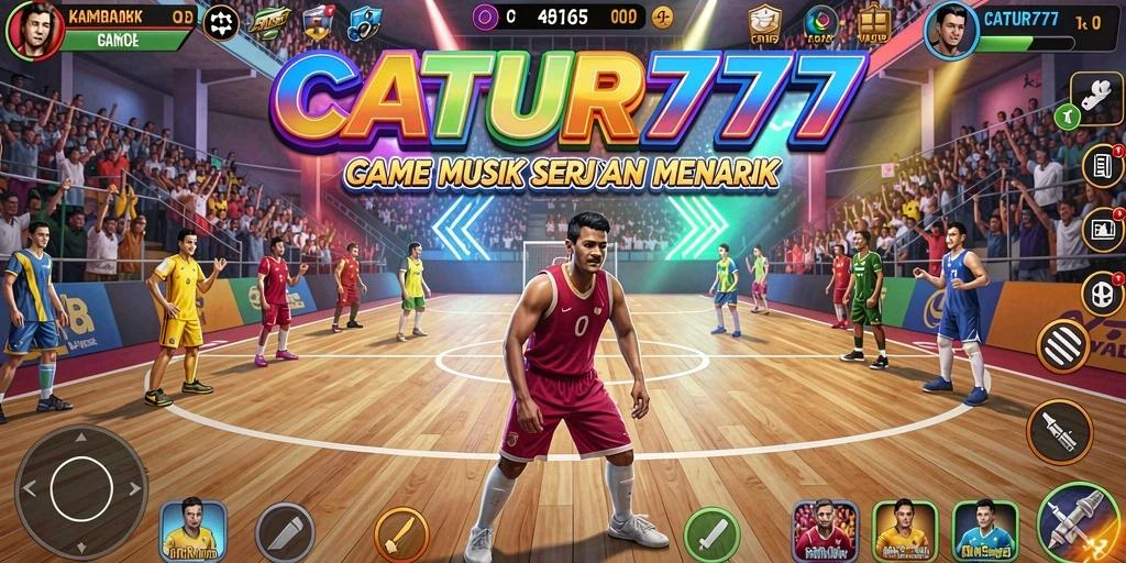 Tampilan gameplay seru dari CATUR777 dengan berbagai pilihan musik.
