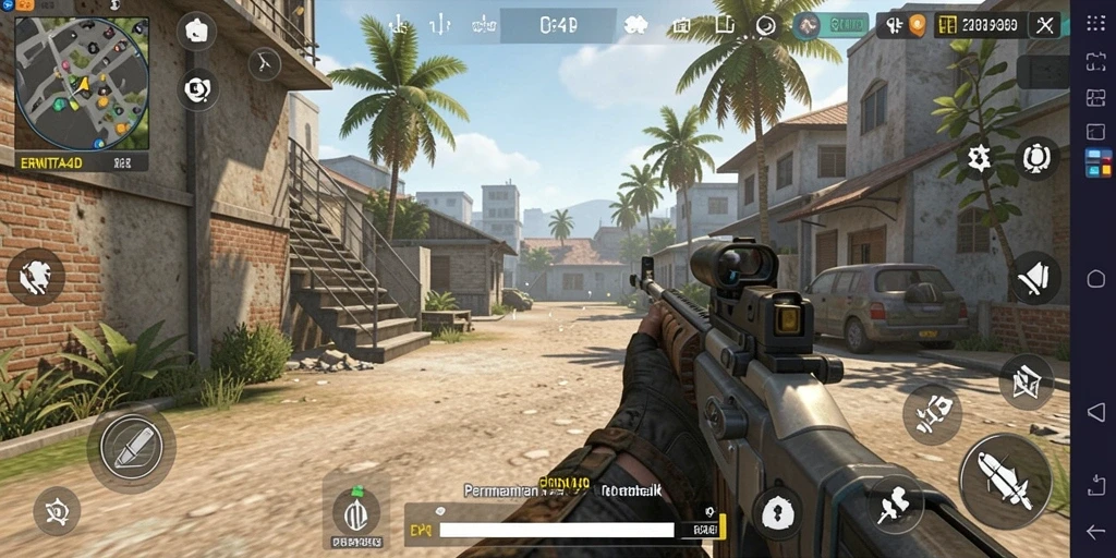 Tangkapan layar menampilkan aksi menegangkan dalam gameplay TPS ERNITA4D.