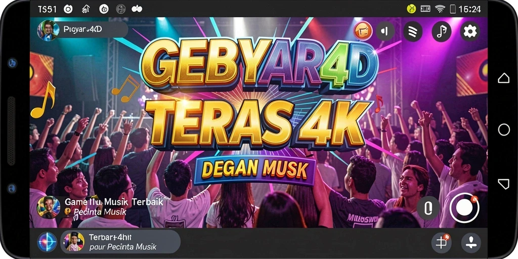 GEBYAR4D menampilkan gameplay seru dengan musik yang menggugah semangat.