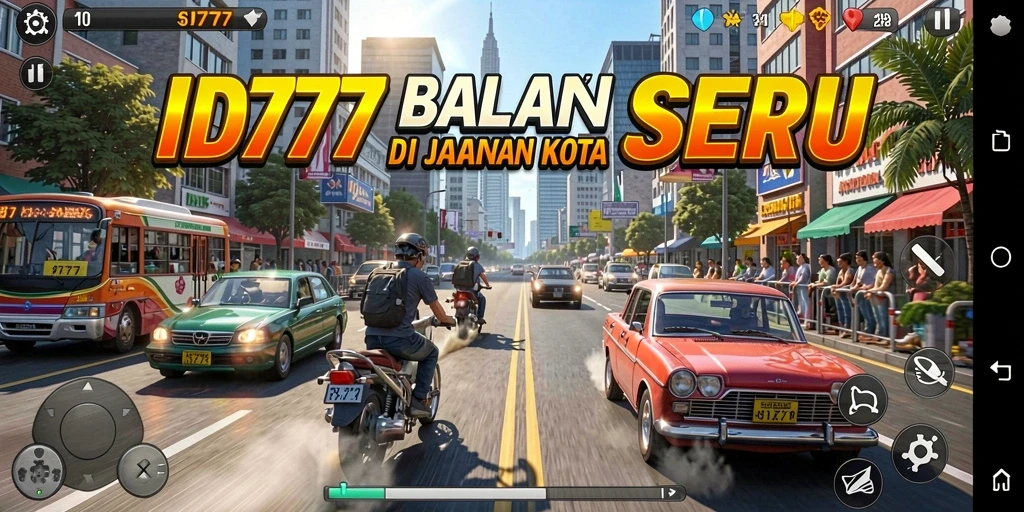 Tampilan gameplay balapan seru di ID777 dengan mobil racing canggih.