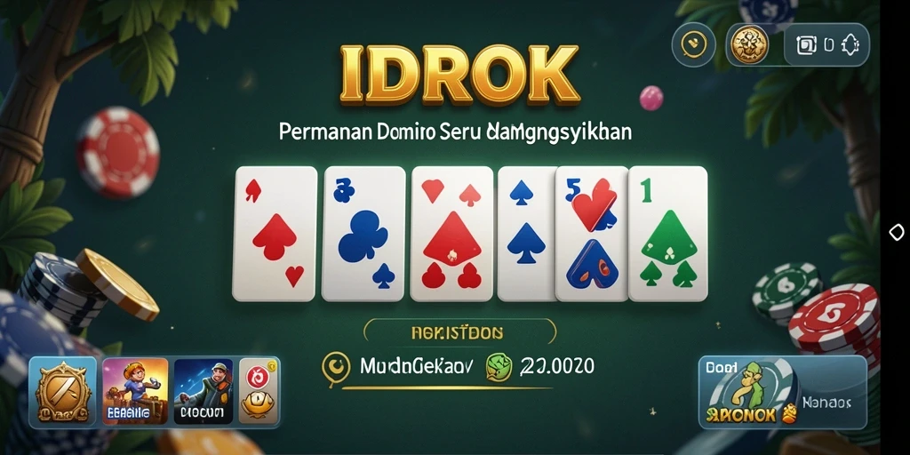 Screenshot gameplay IDROK menampilkan keseruan bermain Domino.