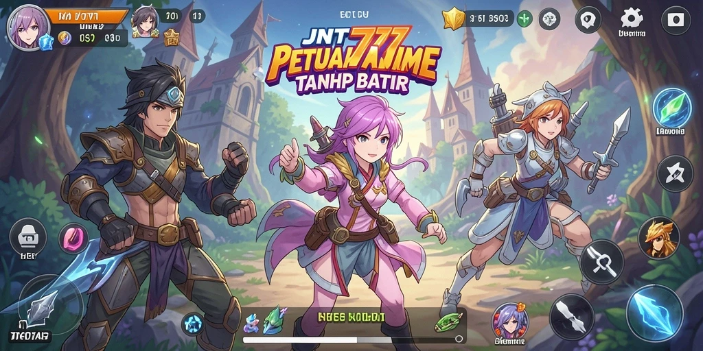 Tangkapan layar gameplay <strong>JNT777</strong> dengan aksi karakter anime yang seru.