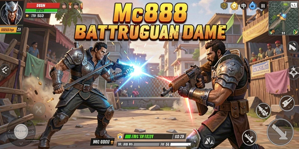 Tampilan seru gameplay MC888 dalam pertarungan Battle Royale.