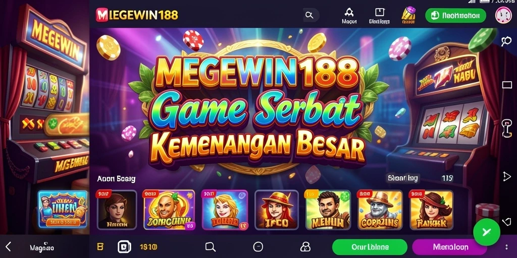 Tampilan gameplay seru dari MEGEWIN188 dengan berbagai jenis slot.