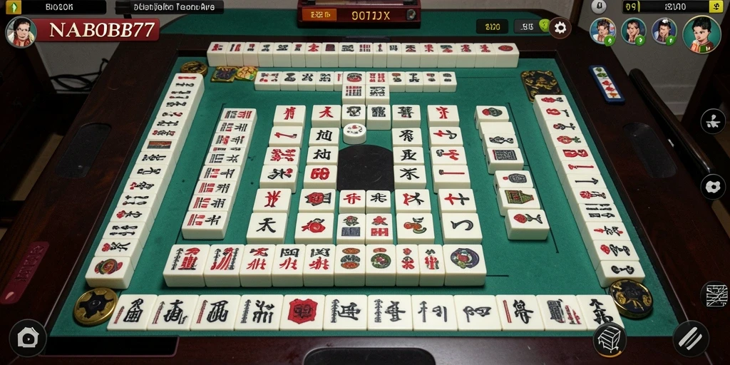 Tampilan screenshot NABOB77 menampilkan gameplay Mahjong yang menarik dan intuitif.