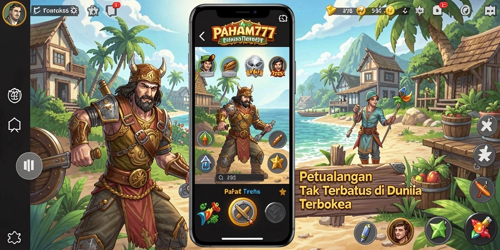 Tangkapan layar utama dari gameplay Open World PAHAM777 yang memukau.
