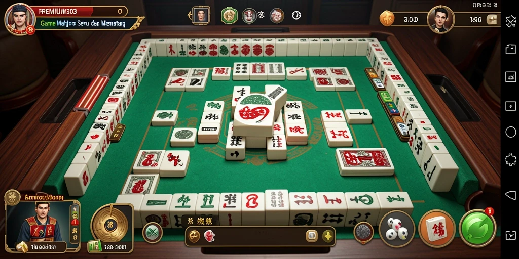 Screenshot gameplay PREMIUM303 menunjukkan aksi mencocokkan ubin Mahjong yang seru.