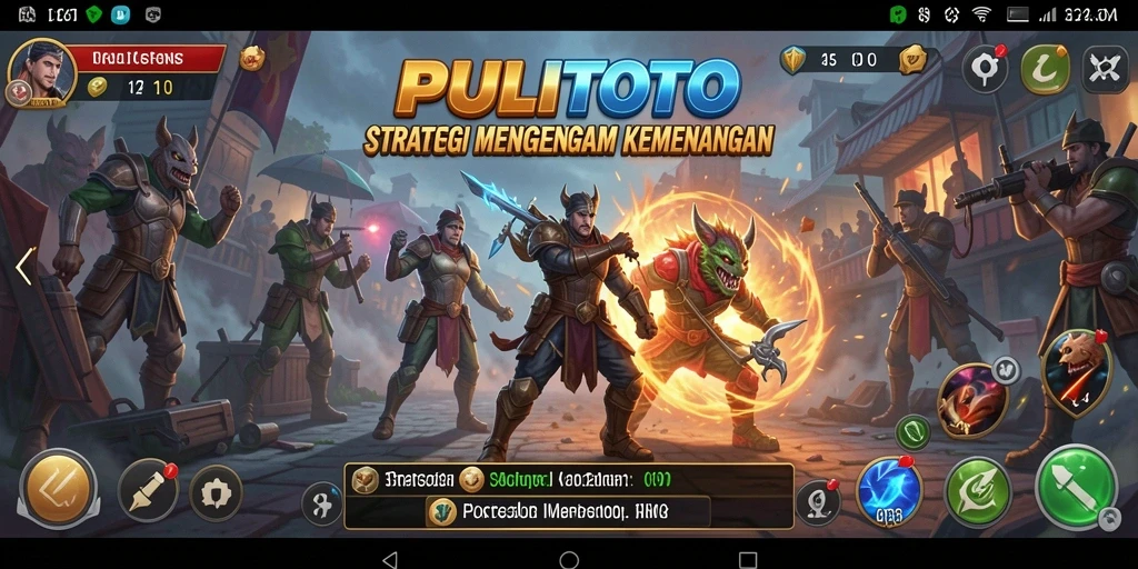 Screenshot utama PULITOTO menunjukkan gameplay strategi yang menegangkan.