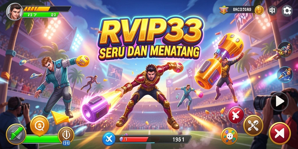 Tampilan seru gameplay RVIP3 di level yang menantang.