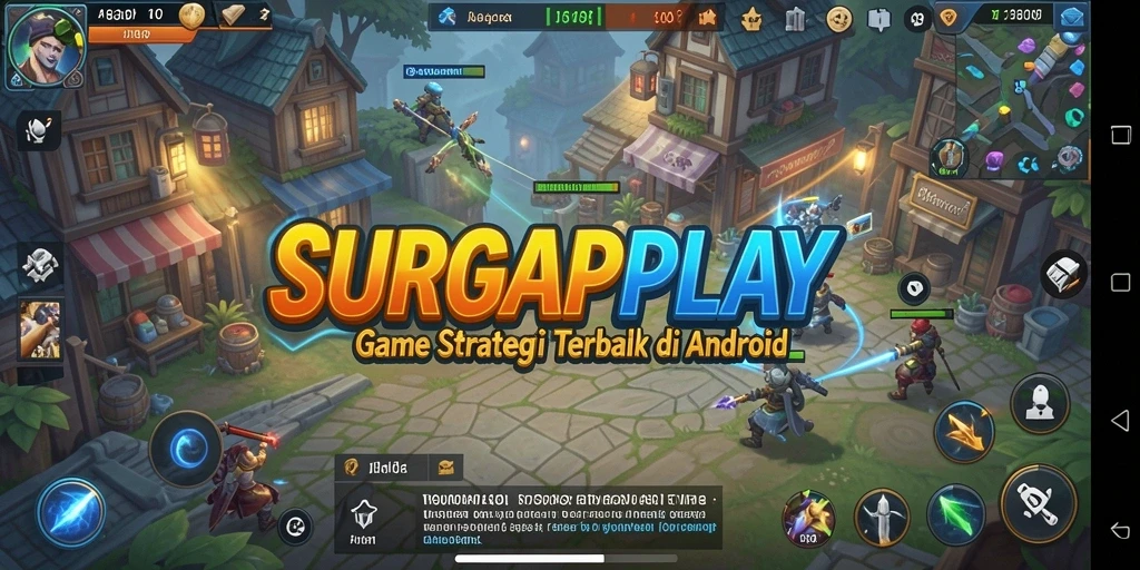 Menampilkan gameplay epik dalam membangun kerajaan di SURGAPLAY.