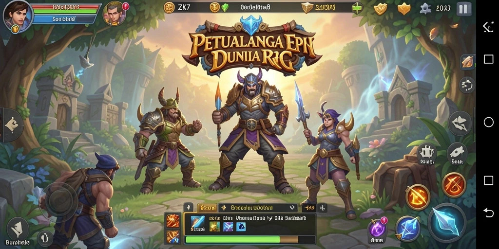 Tangkapan layar yang menunjukkan pertempuran epik dalam ZK7.